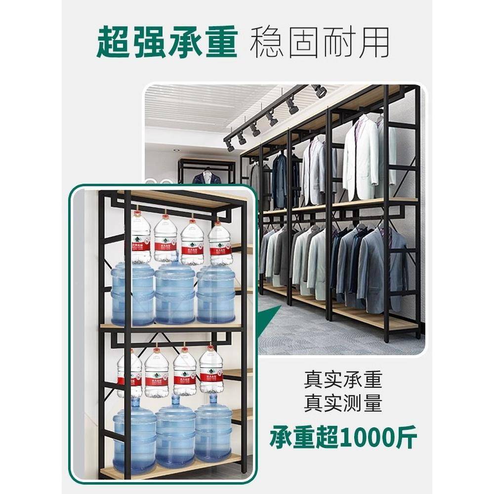 服XSU店展示架架双层挂衣服衣架子卧室装房间挂架商店落地衣帽送