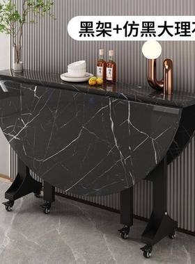 折叠圆桌家用吃饭桌小户型多49580功能圆形易餐代桌现移动出简租