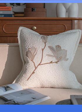 X7LF77SH6M5025新款中古风轻奢刺绣2客厅沙发垫D竹子中式复古抱靠