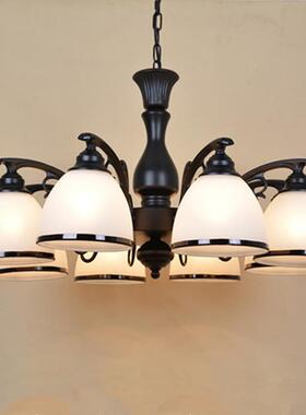 欧式铁艺15319烤漆吊灯包简客厅餐厅卧室356式8头美复古时尚灯约