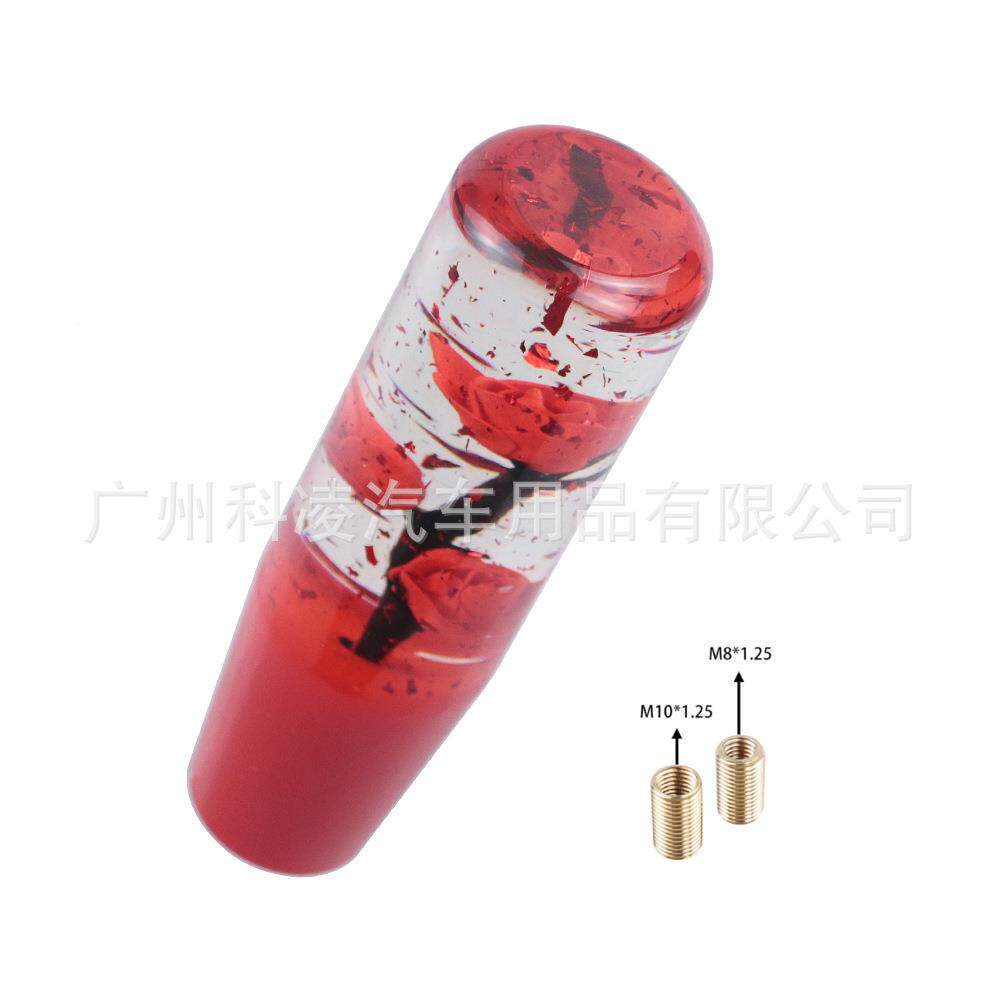 新款汽车配杆件改装亚克粉闪玫瑰花排挡LRV杆水力晶波棍球变速15c
