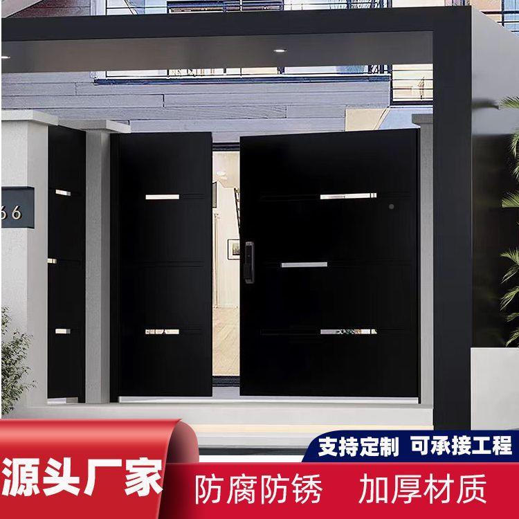大中铝合金门别式墅双开防盗大门农村院844子围墙新铝艺对开门