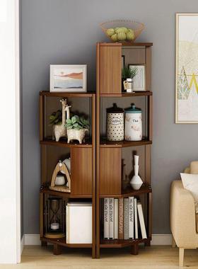 有转角架置物架客厅角落地墙书架55833房间创杨意简约花架卧架室