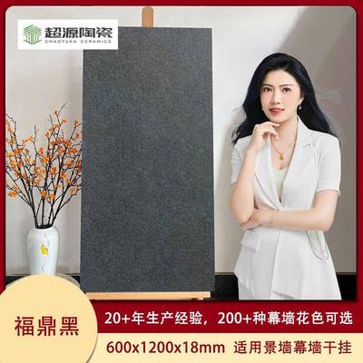 仿福鼎黑石材陶瓷地铺石通体大颗粒福鼎黑幕墙石英砖陶瓷pc仿石砖
