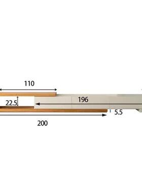 客厅新款日柜几式可伸缩茶电视组合原58248木奶油现代简费约小户