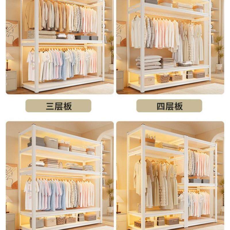 艳艺丽BZO卧室角置衣物组装柜出租房用开放式衣帽间家用架货简易