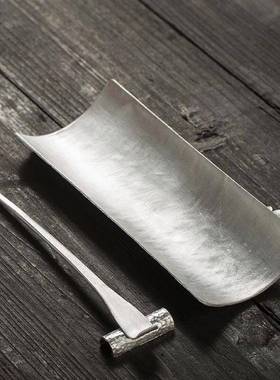 纯茶则手工目纹茶枕茶铲茶针锡62047茶道六配君锤子套装件