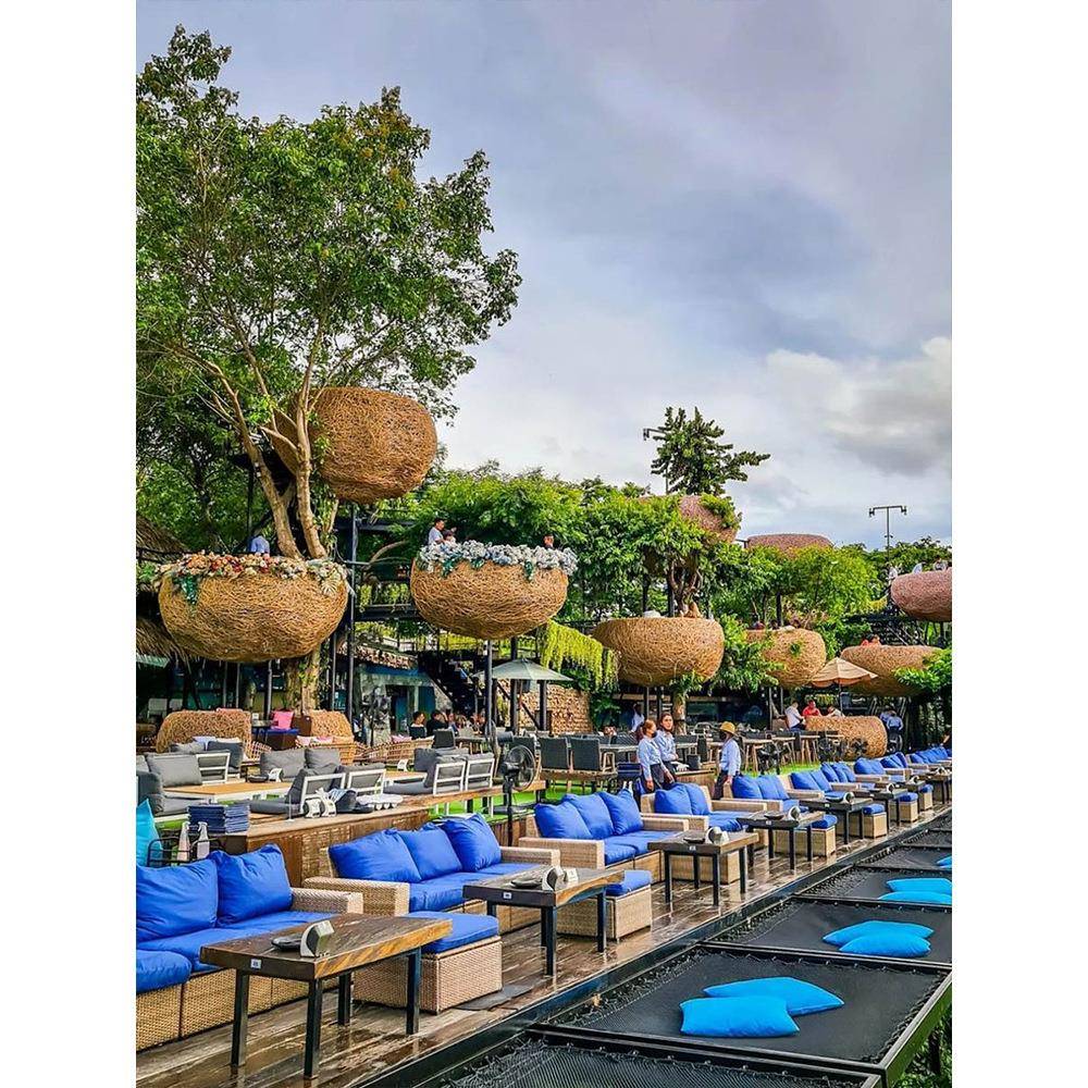 户外网红鸟卡座藤WVZ景编沙发巢树上鸟窝造型打卡餐厅区宿民户外