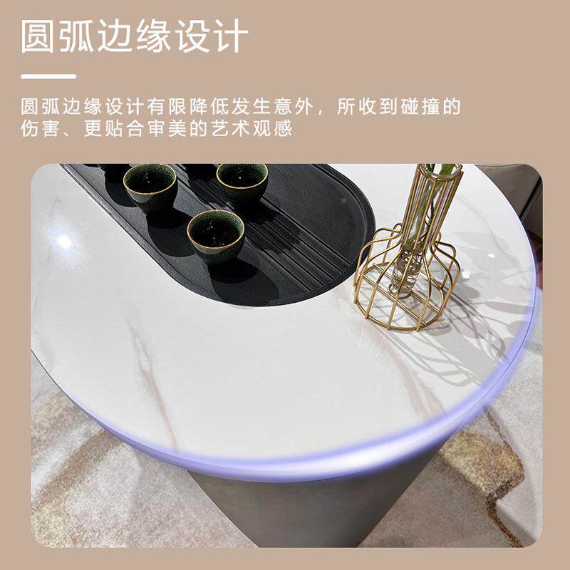 轻奢端001岩板客厅家用商活务茶桌椅组合简高约动茶原盘茶台几装