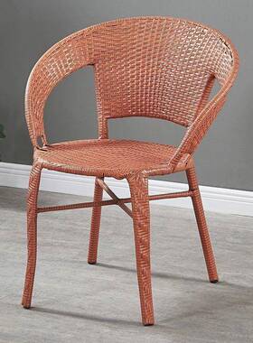 阳台户藤椅休闲子靠33932背椅家用老庭院室人外外编织藤椅靠背加