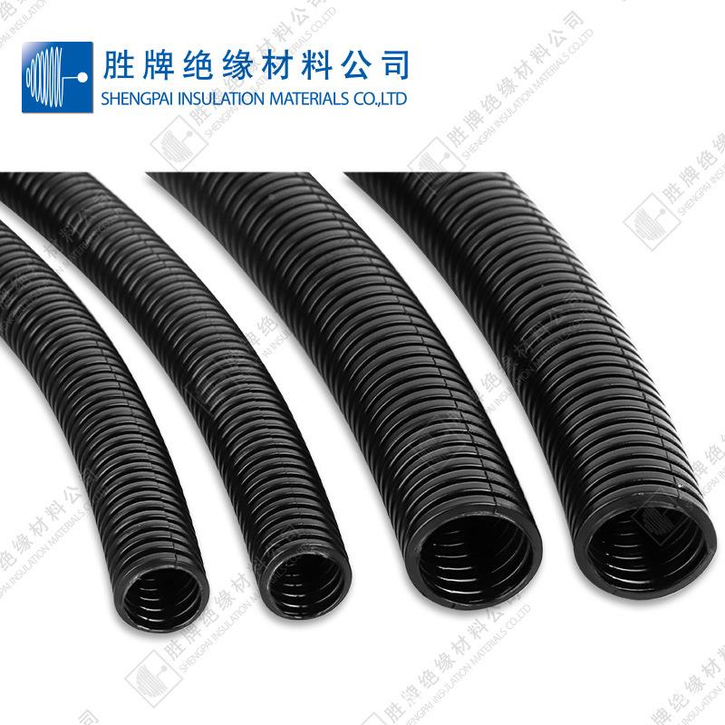 阻燃PA管波纹蛇皮p线a尼龙闭口/开穿保护套套管软管电线管汽车防