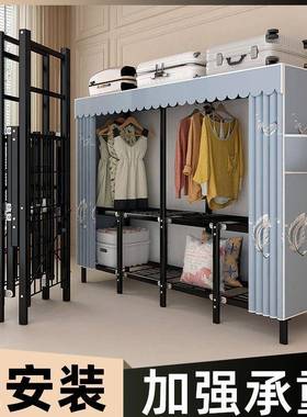 柜衣柜折TYF叠免安装家挂用卧室宿舍简易衣柜出租房布用收纳衣橱