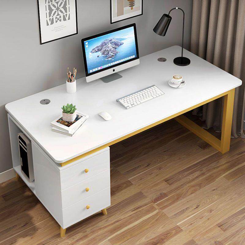 台式电脑桌带柜主机位带抽屉家用简约桌一体8Tkjaer4书经型写字台