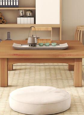 W飘方6炕桌桌楠竹榻榻米矮实木52844小茶几正方形炕上吃饭桌学习