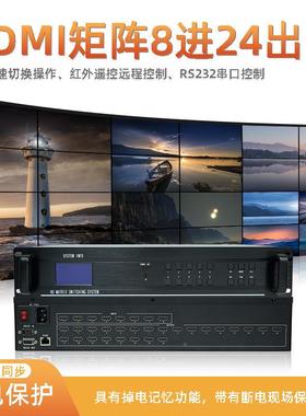 h进dmi矩阵八十六出控面画全彩XH08168-监16矩阵分配切换显示电脑