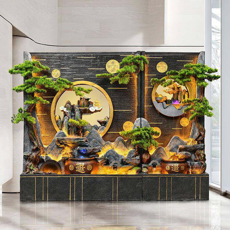 大型水假山流水NUU件循环落地水幕风墙流水屏客厅办公室风水轮装,餐饮具,茶宠摆件,淘宝优惠券,粉丝福利购,淘宝优惠卷