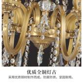 客新品 楼别工墅厅大吊灯奢华酒店程 复式 法式 全铜吊30927灯美灯式