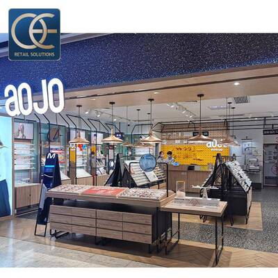 商场眼架镜店展计示柜货整展店设太阳眼镜示架木质展柜VFQ立式柜