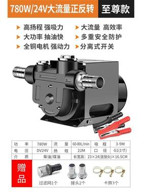 渝乐电QVB动抽油泵2伏24V2V20V自吸泵正反转直流加油泵柴油输油机
