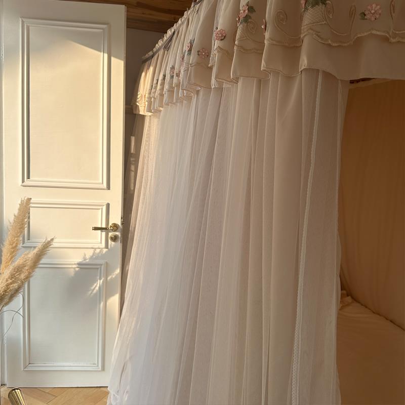 AFQSI6K2公025双新款U型轨道层家用主风遮光帘床幔蚊帐防尘.顶18m