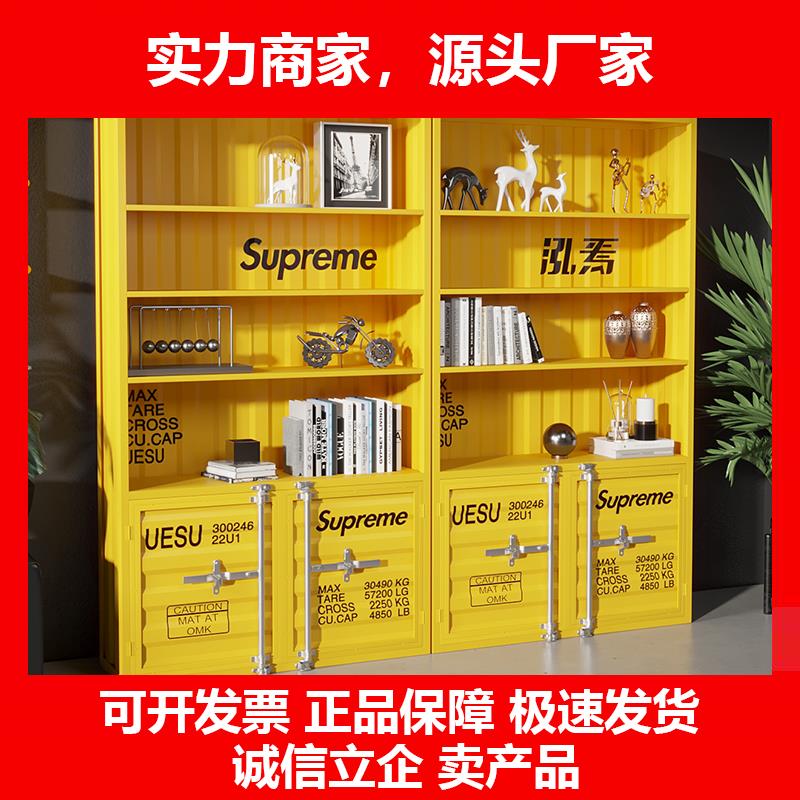 新款展示柜模型潮玩产品乐高展示柜工业风集装箱商用展示玻璃柜置