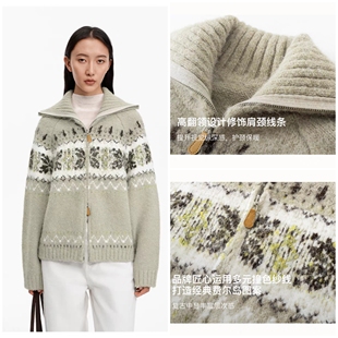 0216 NO退NO换 1227 羊毛混纺费尔岛针织毛衣 姜妍同款