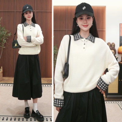 姗姗自留   100%羊毛  polo针织衫   0948  320