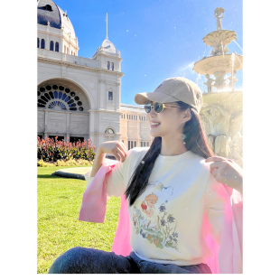 314 81850 韩国客供竹节棉 天使花园上衣