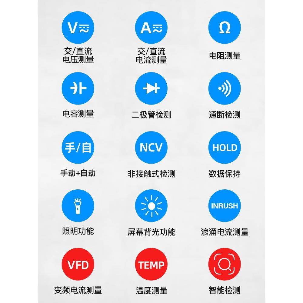 能防烧钳形万用表高精度交直流电流表数字全自动钳型表正品仪*