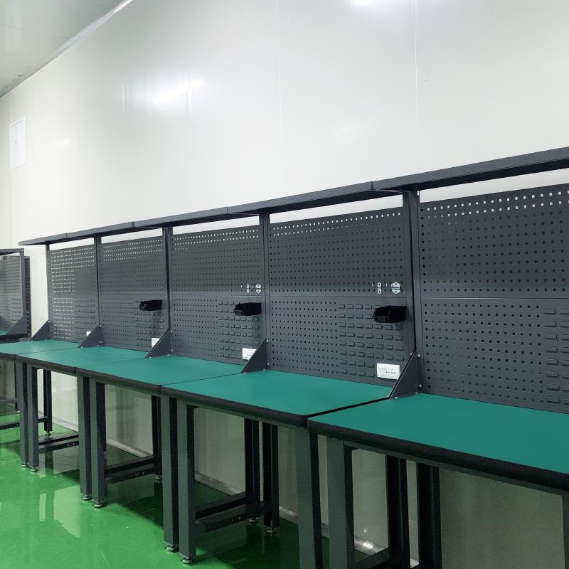 太孚 防静电带挂板带灯具工作台 电子厂ESD流水线带插座的桌子
