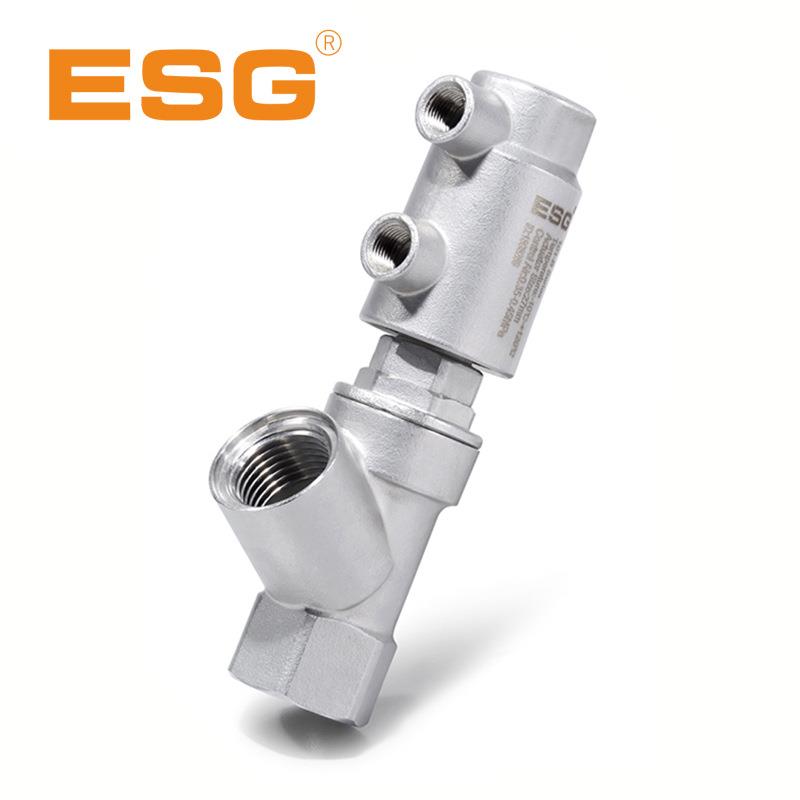 ESG阀门-1AB全不锈钢304/316无管灌装阀/灌装嘴4分气动角座阀