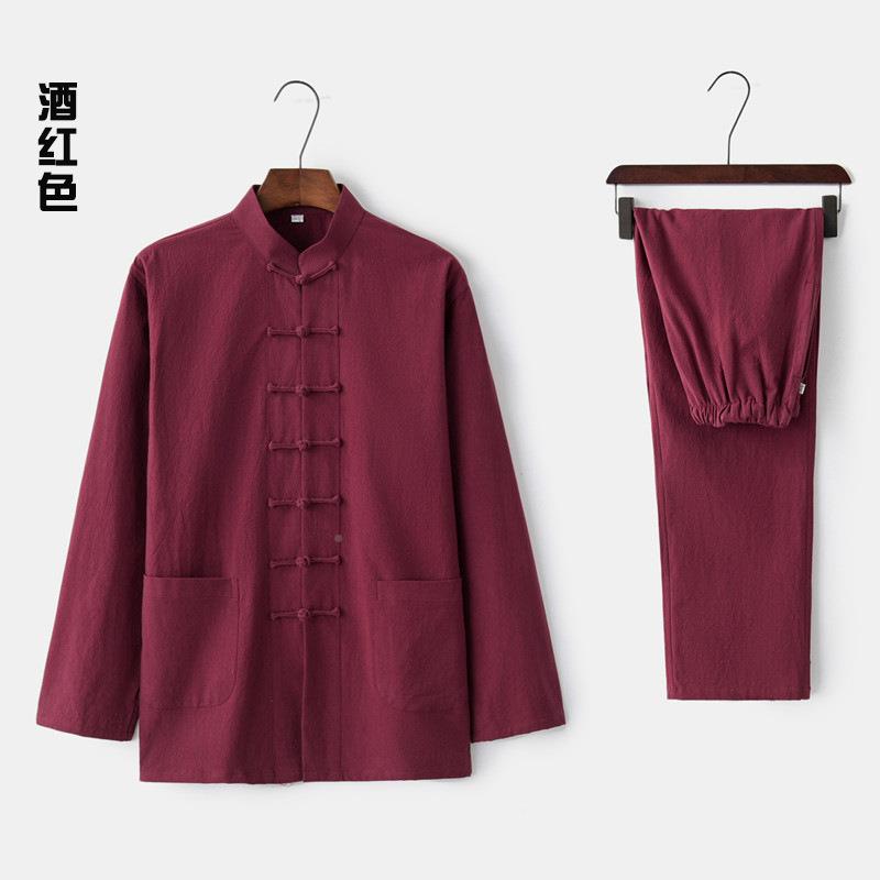棉麻太极服女极拳服装亚JGN麻夏季男春秋夏装功中老春太夏年练服