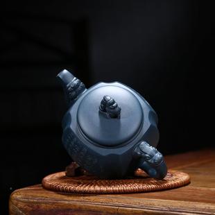 龙紫砂壶四方尊紫砂作茶具方货天青泥111饮和壶手工制茶壶