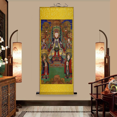后土娘娘卷轴挂画  承天效法地母元君画像 后土地祗神像装饰画
