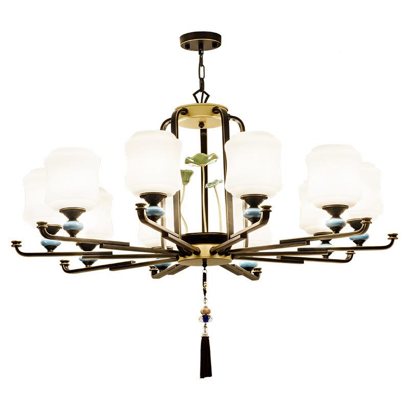 新中式吊灯客厅灯简约卧室餐厅灯0国风仿大气禅中意云铭（家大厅