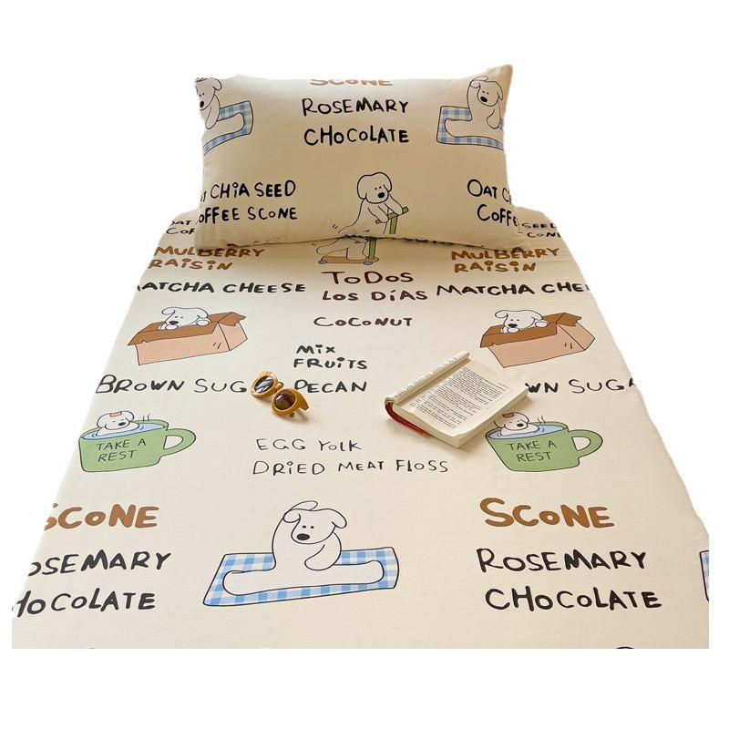 204新款全VUR棉印花学生笠床8床0*190*15cm单笠2瑜伽熊