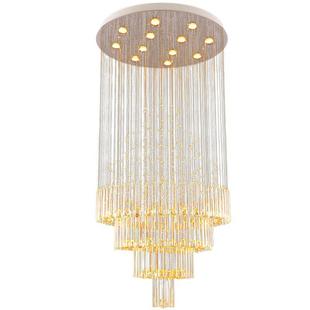 欧式 楼别墅大厅灯挑空长吊灯 轻奢客厅水晶灯大吊灯旋转楼梯间复式