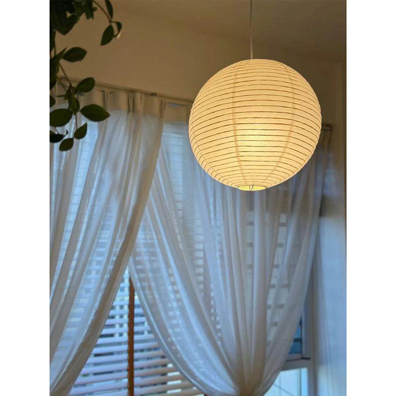 野口勇Akari和风宣纸艺灯侘寂风球形吊灯ins餐厅客厅酒店民宿吊灯,家装灯饰光源,智能吊灯,淘宝优惠券,粉丝福利购,淘宝优惠卷
