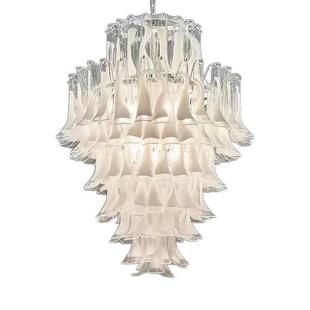 艺术玻璃房间主卧室灯温馨浪漫 个性 法式 客厅灯轻奢楼梯吊灯美式