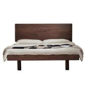 黑胡桃悬浮实木床1.5主卧1.8米日式 小户型双人樱桃木齐边床塌塌米