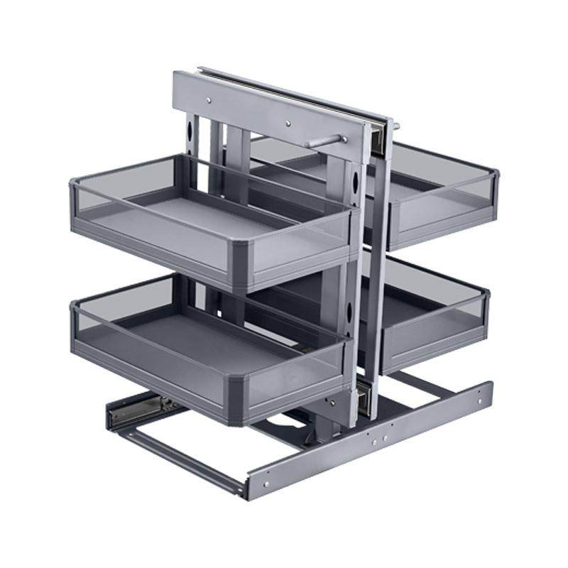 转角拉篮厨房橱柜旋转小怪物全拉出双层抽屉式收纳置物架拐角拉篮,家装主材,拉篮,淘宝优惠券,粉丝福利购,淘宝优惠卷