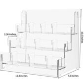 3层亚克力贺卡展示架名片夹杂志收纳架贴纸展示架