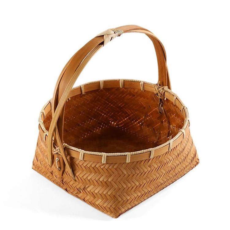 竹制品纯手工竹编提篮点心篮户外采摘篮小篮子创意桌面零食收纳筐,特色手工艺,竹编/竹雕,淘宝优惠券,粉丝福利购,淘宝优惠卷