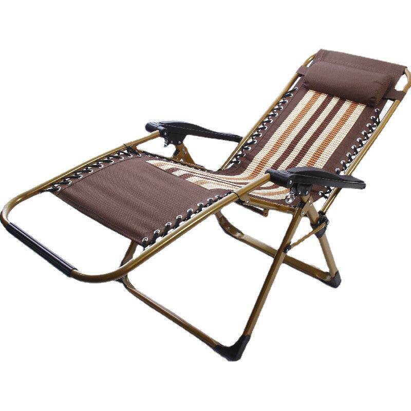 折叠椅户外沙滩椅休闲冰丝老人躺椅午休懒人靠椅家用批冰丝透气