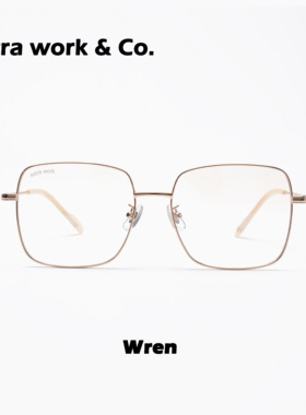 extrawork 全框近视眼镜架知性高智清冷感可配度数玫瑰金Wren