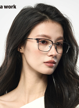 extrawork 伯明翰 板材纯钛光学高智感近视眼镜防蓝光高清镜片