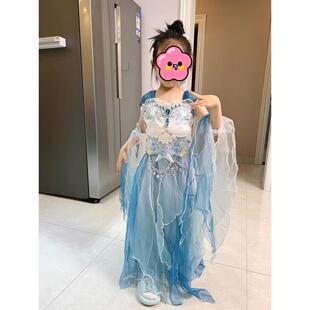 人鱼姬公主裙汉服女童夏款民族风襦裙分体古风重工儿童演出舞蹈服