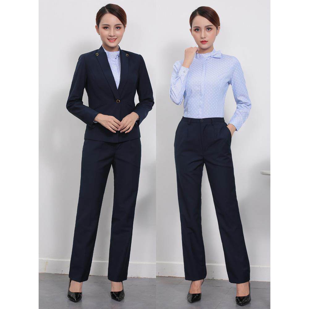 中国移动工作服女衬衫春公司营业厅员工装外套裤子长衬衫西装制服