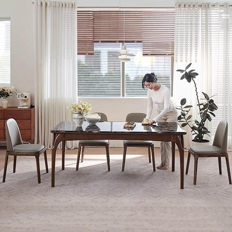 新中式铂015金钻然大理石餐桃桌奢天现代轻小户型胡色实木白蜡木,商业/办公家具,餐桌椅系列,淘宝优惠券,粉丝福利购,淘宝优惠卷