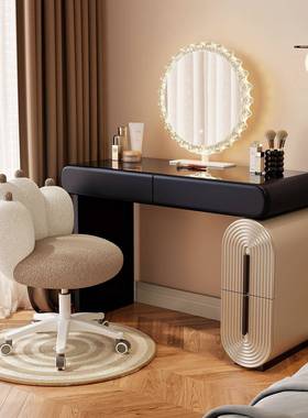 中古奶油型风梳妆台斗一RJH体现代简约小柜户纳柜化妆桌书桌收复